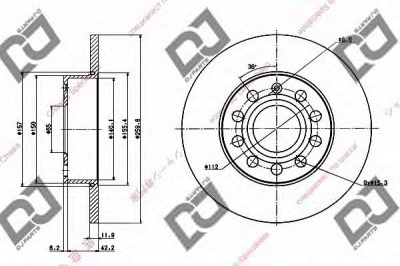 DJ PARTS bd1327 -  Тормозной диск